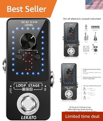 Looper Guitar Pedal Guitar Loop Pedal Tuner Pedal 9 Loops 40 Minutes Record T...