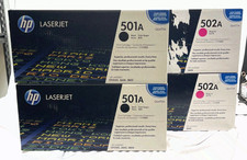 Genuine HP 501A/502A Laserjet Black Magenta Toner , Q6470A, Q6473A Sealed New