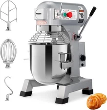 550W 15Qt Commercial Dough Food Mixer Gear Driven 3 Speeds Blender with Timer