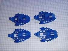 4 Bionicle Lego Parts number 53549 Foot Feet Blue Toa Inika Elliptical 53549