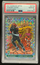 2021 PANINI DONRUSS OPTIC JA'MARR CHASE RC ROOKIE DOWNTOWN PSA 10 GEM MINT