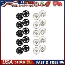 Sumind 100 Sets Sew-On Snap Buttons Metal Snap Fastener Press 