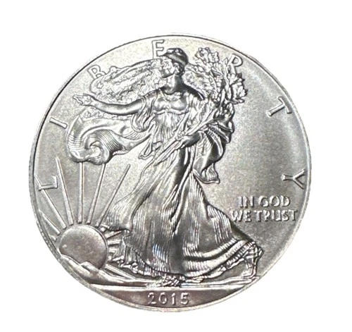Lot of 10 – 2015 American Silver Eagle 1 oz .999 Fine Silver BU Bullion