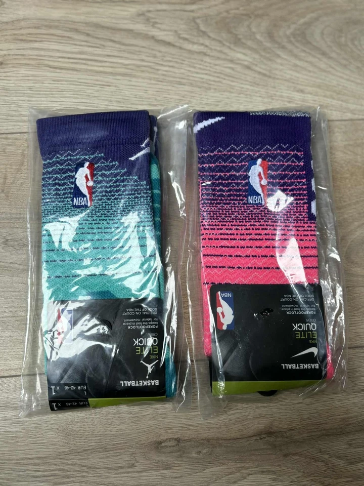 Nike NBA Basketball Socks 2 Pairs Crew Men’s Sports Gym Training Running UK Sell