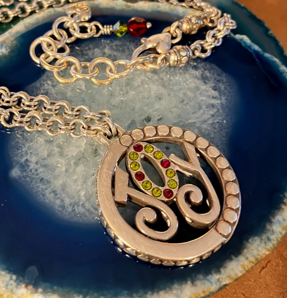 Brighton Holiday Joy Christmas Wreath Pendant Necklace - Image 4 of 4