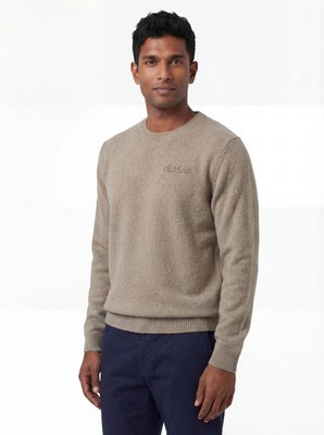 Saint Barth Men's Beige Crewneck sweater Size S