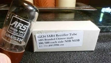 ARS 5AR4/GZ34 Grey plate rectifier tube 100 each side NIB NOS!