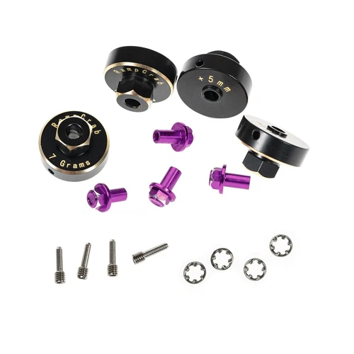 RampCrab Hex Wheel hubs Extension kit +5mm for SCX24 AX24, Brass Extended Hex...