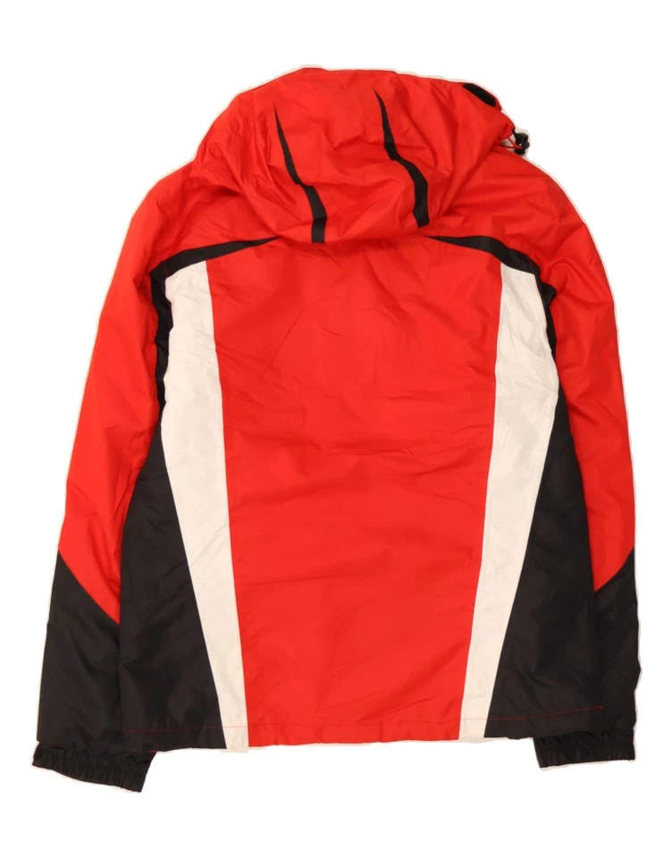 Giacca a vento uomo CRIVIT con cappuccio UK 40 Large rosso colorblock CX01 - Immagine 2 di 3