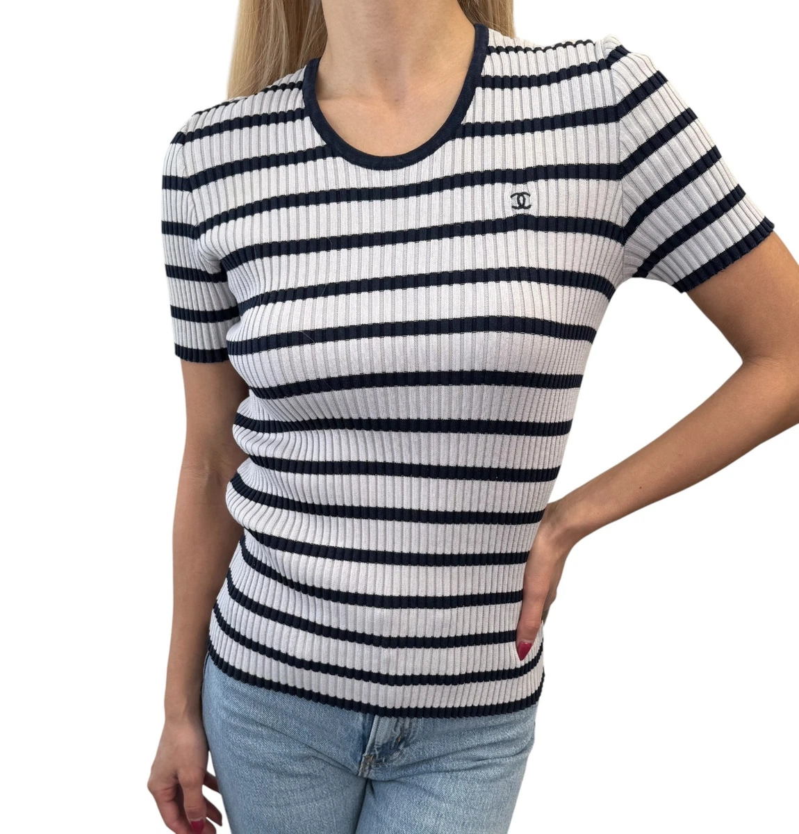 CHANEL ストライプ Tシャツ 34 CHANEL Striped Tops for Women for sale | eBay