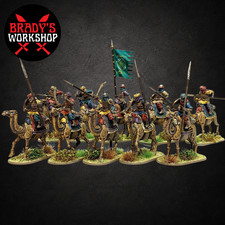 MEDIEVAL ARAB/SARACEN CAMEL RIDERS 10 28mm painted historical DARK AGE SAGA