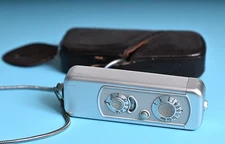 Minox IIIs Subminiature Spy Camera  serial #83335,+ Minox Flash Cube adapter