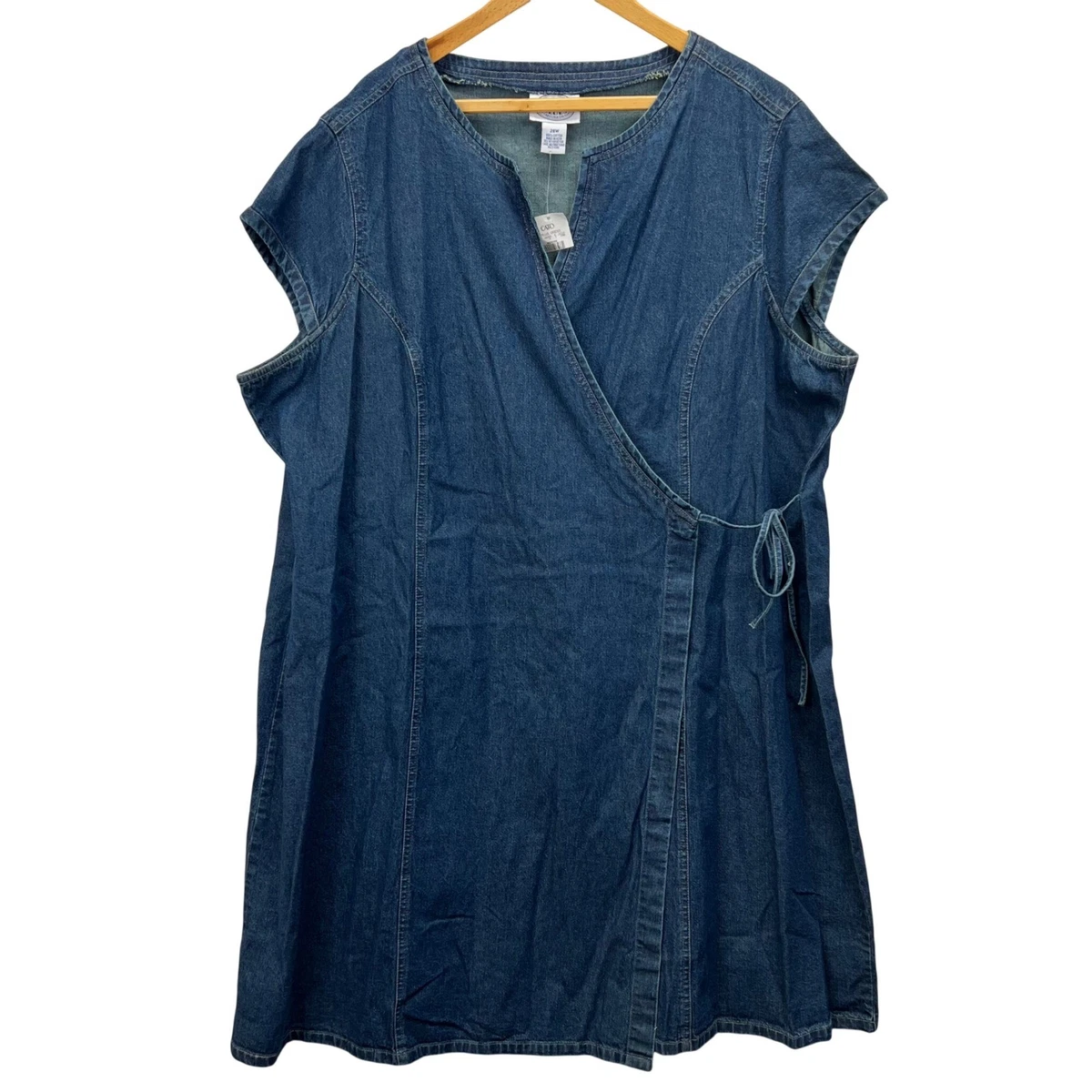 white christmas dresses Whip Stitch Denim Mini Dress main image 1