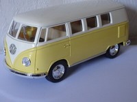 Vw Bus T1 Oldtimer Hellgelb Modelauto Ca.13,5Cm 1:32 RüCkzugmotor