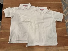 French Toast 2-Pack Boys Short Sleeve Pique Polo Shirt White Small 6/7- 1402670