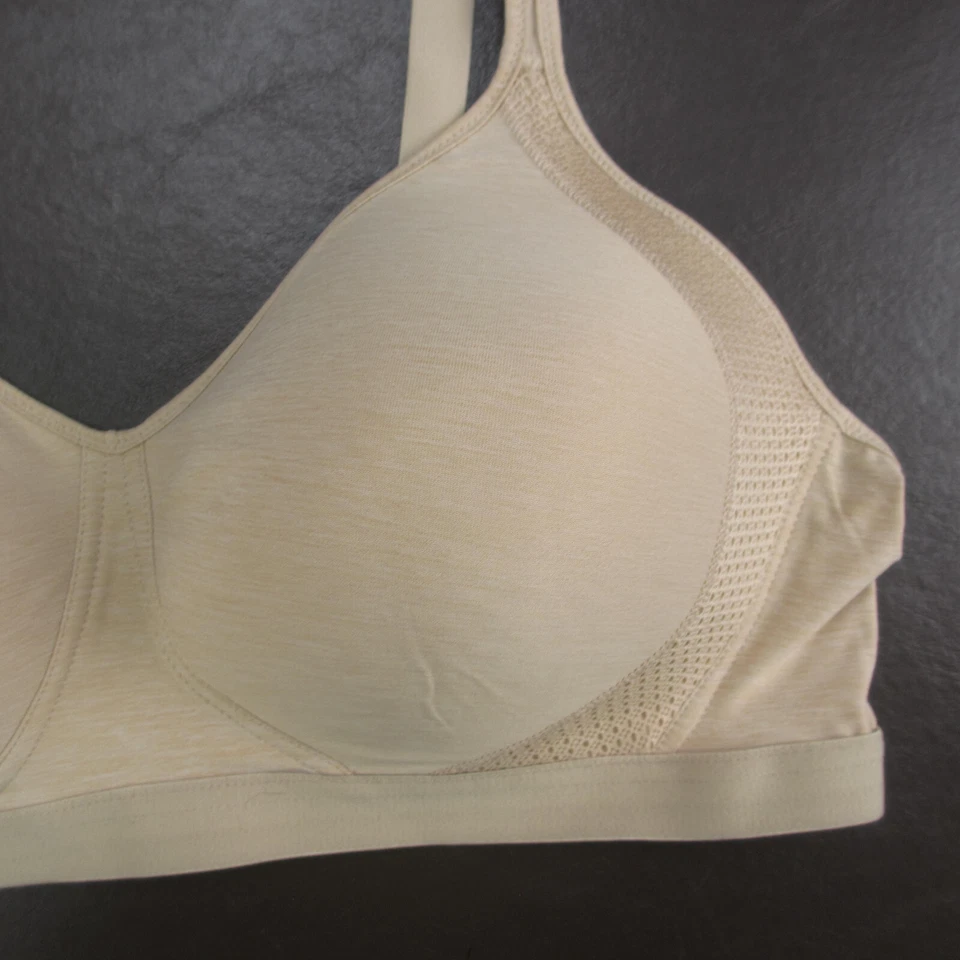 Hanes Bra Size XL Tan Padded Wireless Adjustable Clasp Back - Image 4 of 4