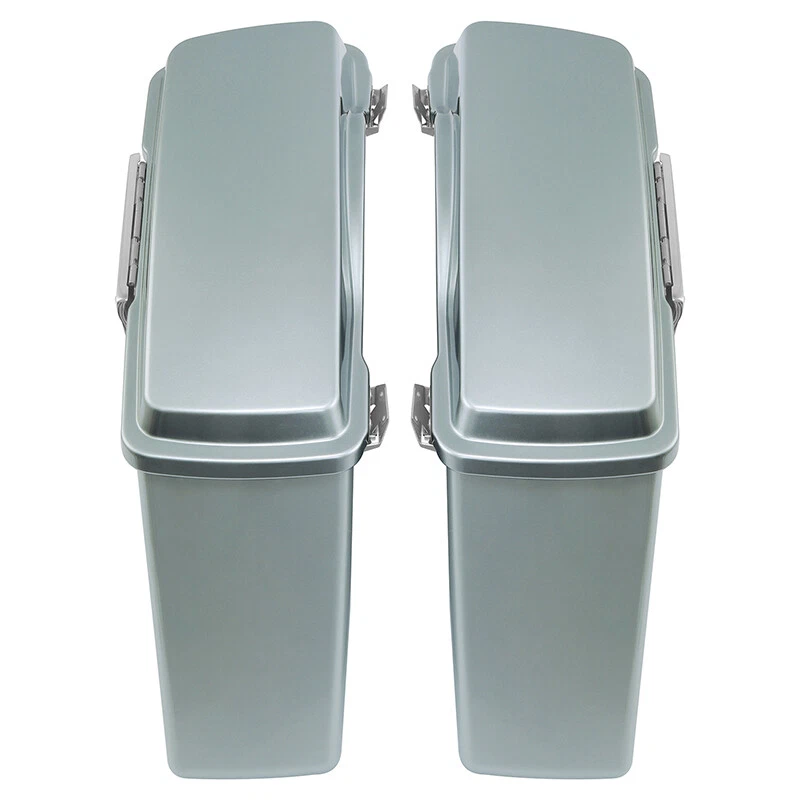 Hard Saddlebags Saddle Bags Fit For Harley Electra Road Glide King 94-13 Silver — 第 3/4 张图片