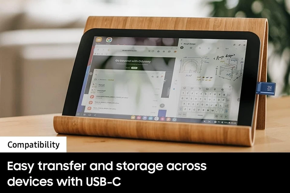 Lote de Memory Stick Samsung Type-C UDisk 64GB-512GB 400MB/S USB3.1 Gen1 Flash Drive Foto 4 de 4