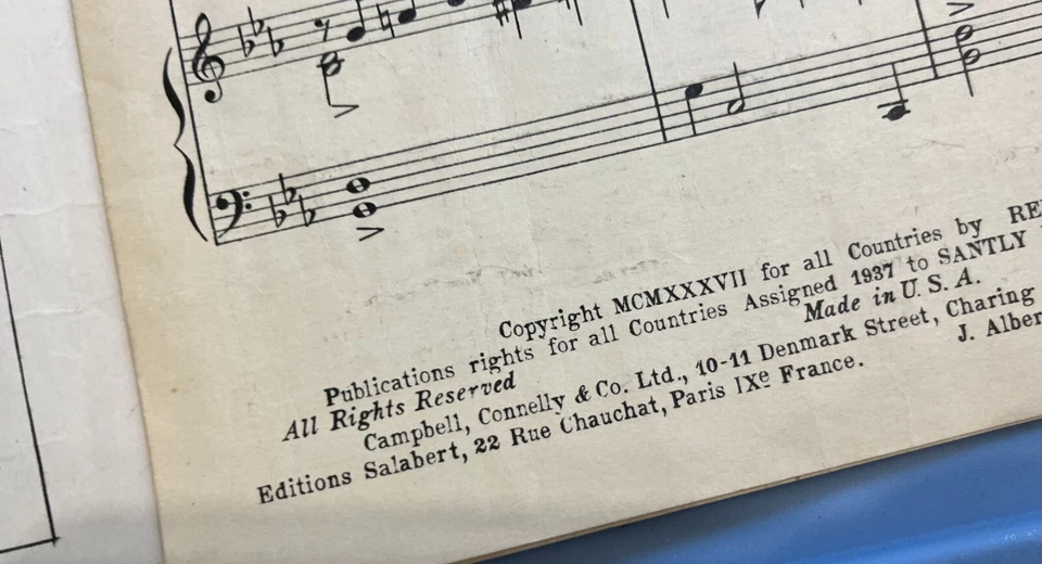 1937, Was It Rain, The Hit Parade, partituras vintage Foto 2 de 4