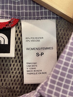 s The North Face Short-Sleeved Plaid Shirt, Women's Small Hiking