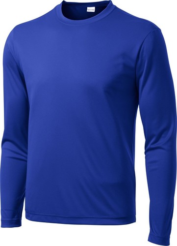 Mens Moisture Wicking Big & Tall Long Sleeve Dri Fit Running T-shirts TST350LS - Picture 10 of 14