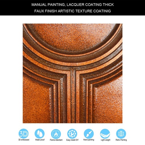 Faux Tin Ceiling Tile Decor Wall Panel stores art PL37 Archaic copper 10pcs/lot - Picture 5 of 22