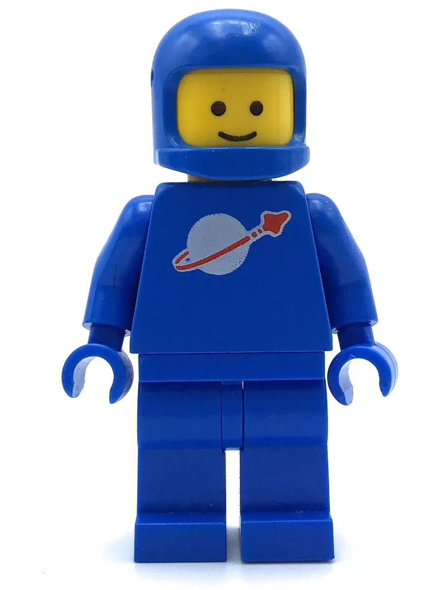 LEGO CLASSIC BLUE SPACE MAN MINIFIGURE VINTAGE ASTRONAUT SPACE FIG 1984 -  1986