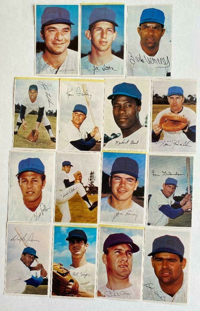1969 MLB Dodgers Photo stamps 15 different team set Don Sutton 