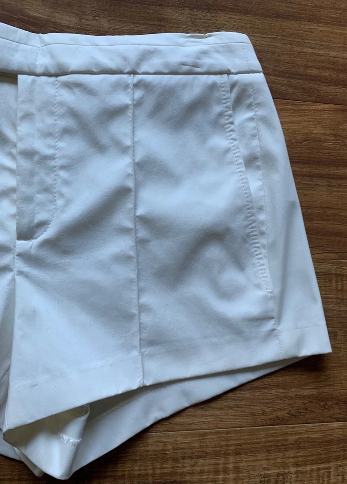 HELMUT LANG Women's Junior Girls White Dress Shorts Bottom Pockets Size 6 - Image 4 of 4