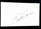 CHARLIE SANDERS DETROIT LIONS TIGHT END HOF AUTOGRAPHED SIGNED INDEX CARD 3X5