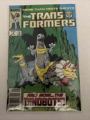 The Transformers #8 (Marvel Comics 1985) 1st Dinobots   Newsstand