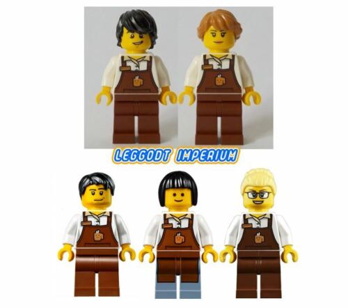 Lego City Minifigures - Barista - male female coffee minifig FREE POST - Picture 1 of 6