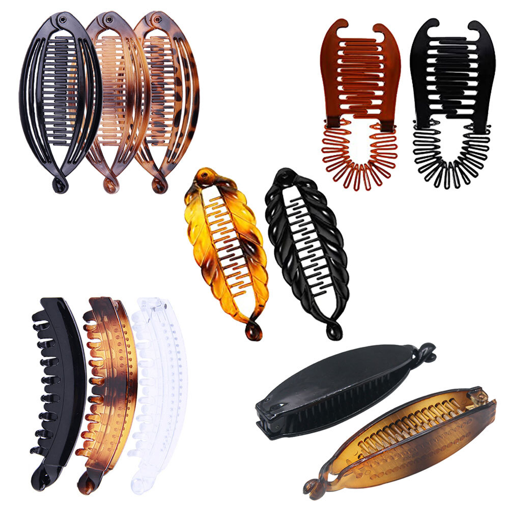 12PCS Banana Clips for Thick Hair Women Thin Ponytail Holder Combs