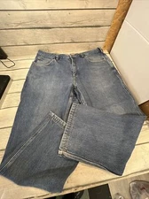 Duluth Trading Denim Jeans Men 38x28 Cotton Blend Blue