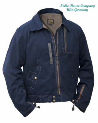 Herren Piloten Jacke Übergangsjacke Sommer Fliegerjacke Baumwolle Jeans blau NEU
