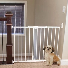 MyPet ClearPath Wide Staircase & Hallway Pet Gate with Hardware Mount. 31" Ta...