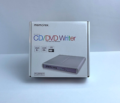 MEMOREX SLIM EXTERNAL CD/DVD WRITER DVD 8X  CDR 24X  USB POWERED