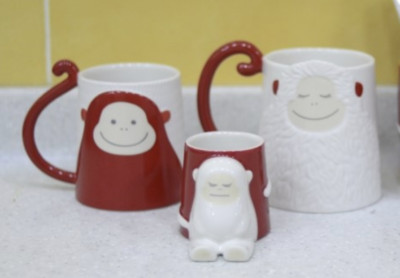 2016 starbucks Korea New Year Red Monkey demi mug 89ml, mug 237ml, mug 355ml EMS