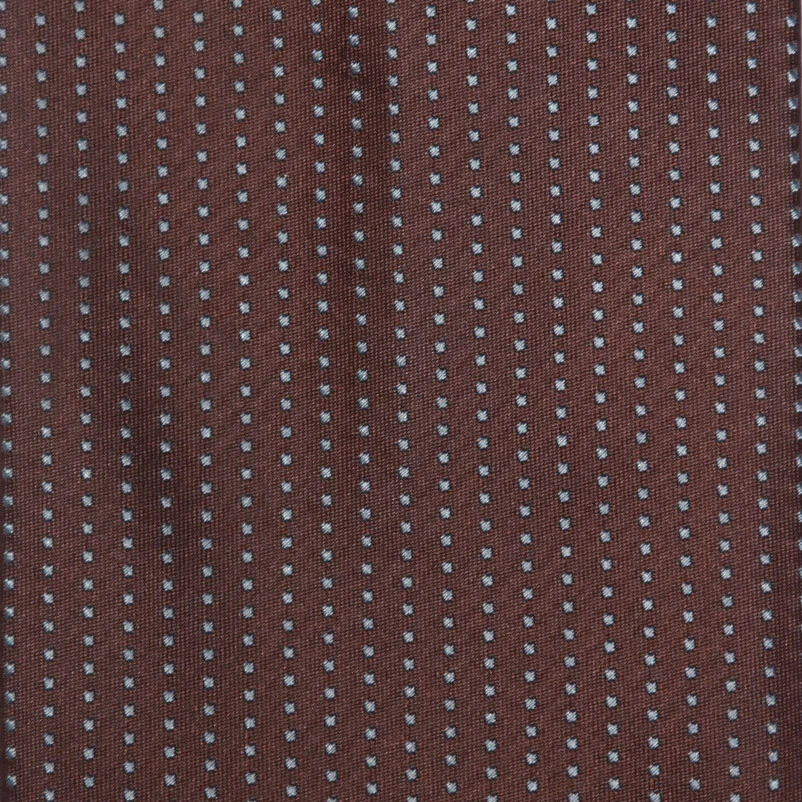 Corbata de cuello de seda DOLCE & GABBANA marrón azul micro puntos a rayas para hombre Foto 2 de 4