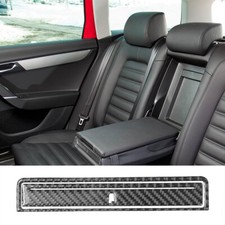 2x Carbon Fiber Rear Seat Arm Rest Panel Interior Trim For VW Passat B6 2006-10
