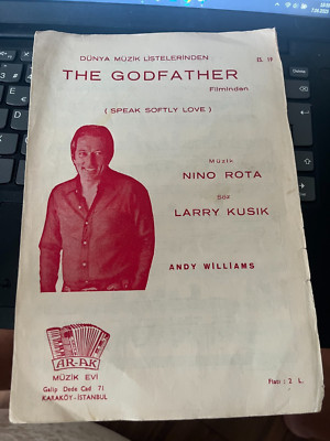 Godfather theme Musical Note Sheet Middle East 1970s Andy Williams
