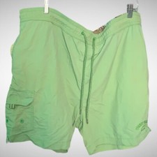 Tommy Bahama Short Mens 2XL Solid Green Swim Trunks Pre Owned Netting Pockets