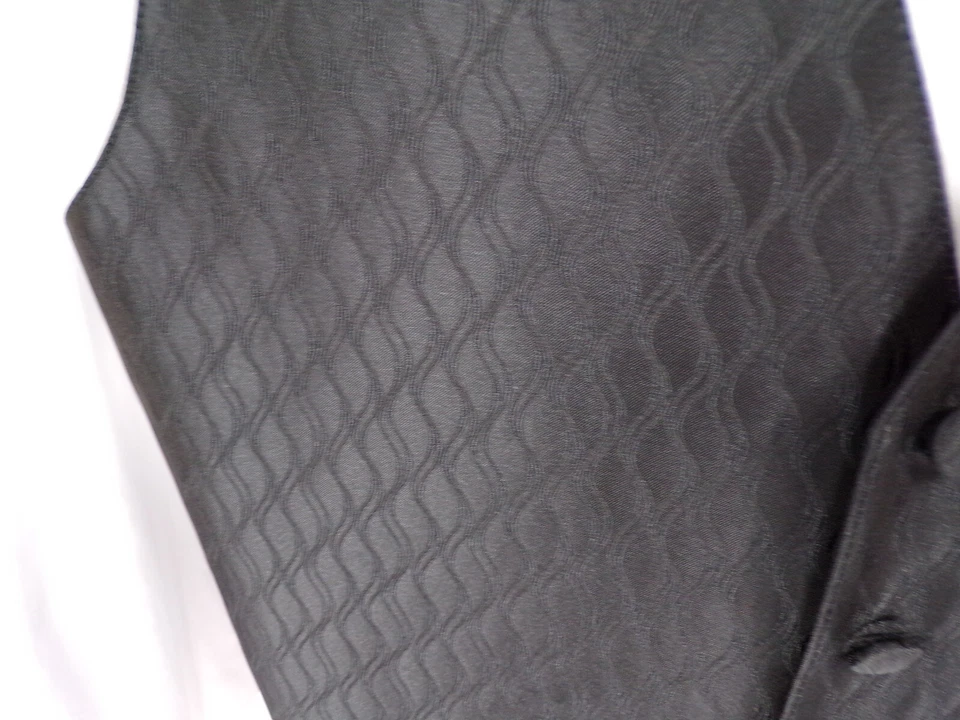 Vintage USA Brandon Michael Vest Mens Large Designer Geometric Weave Lined L24 - Image 4 of 4