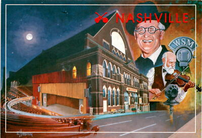 M RYMAN AUDITORIUM, NASHVILLE, TENN, Country Music, Werner Postcard