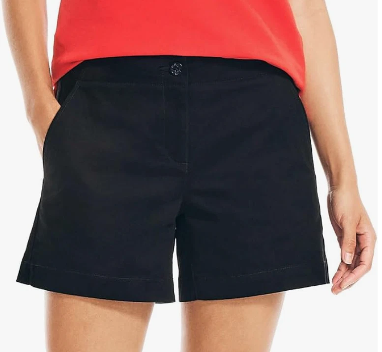 Nautica Ladies Twill Short Black 8 eBay