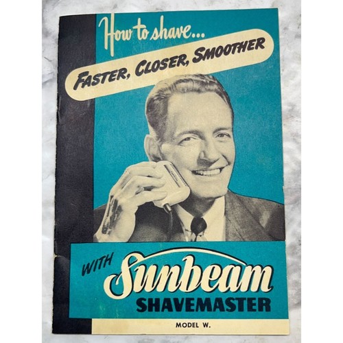 Sunbeam Shavemaster Modelo con Folleto de Instrucciones Manual de Afeitado Años 50 De Colección - Imagen 3 de 8