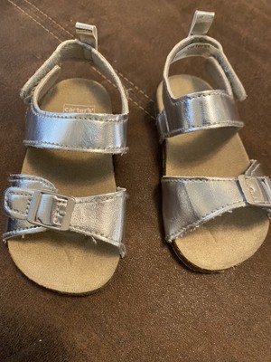 baby girl silver sandals