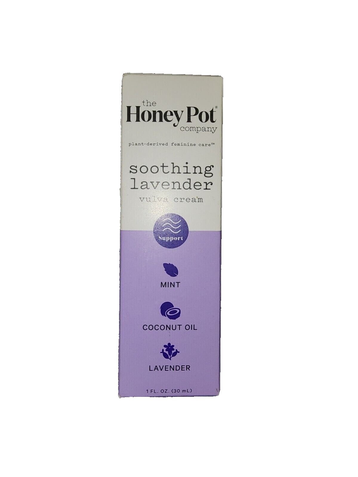 Honey Pot Company Soothing Lavender Vulva Cream Support 1 oz Mint