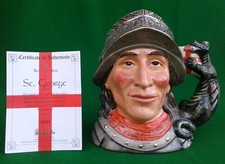 ROYAL DOULTON ST. GEORGE LARGE CHARACTER JUG - LIMITED EDITION & COA - D7129.
