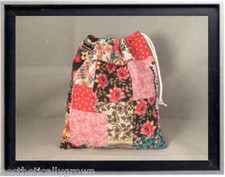 Gymnastics Leotard Grip Bags / Pink Flower Patchwork Gymnast Birthday Goody Bag